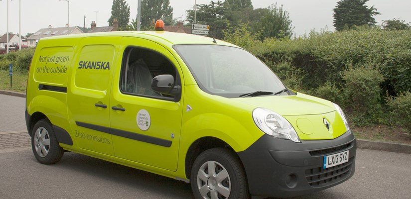 Skanska's electric van will be based around Romford in Essex Skanska's electric van will be based around Romford in Essex