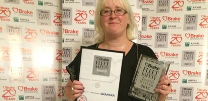 Alison Moriarty, Fleet Road Risk & Compliance Manager at Skanska UK, has been named the Road Risk Manager of the Year at the Brake 2015 Fleet Safety Awards Alison Moriarty, Fleet Road Risk & Compliance Manager at Skanska UK, has been named the Road Risk Manager of the Year at the Brake 2015 Fleet Safety Awards