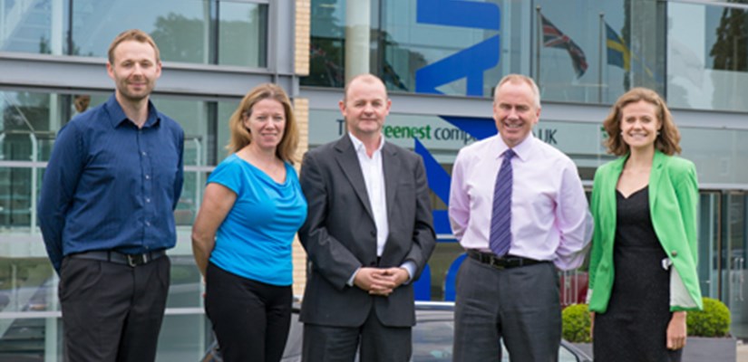Left to right: Skanska's James McKenzie-Boyle, Jennifer Clark, Groundwork Chief Executive Graham Duxbury, Skanska's Paul Chandler and Alice Jennison Left to right: Skanska's James McKenzie-Boyle, Jennifer Clark, Groundwork Chief Executive Graham Duxbury, Skanska's Paul Chandler and Alice Jennison
