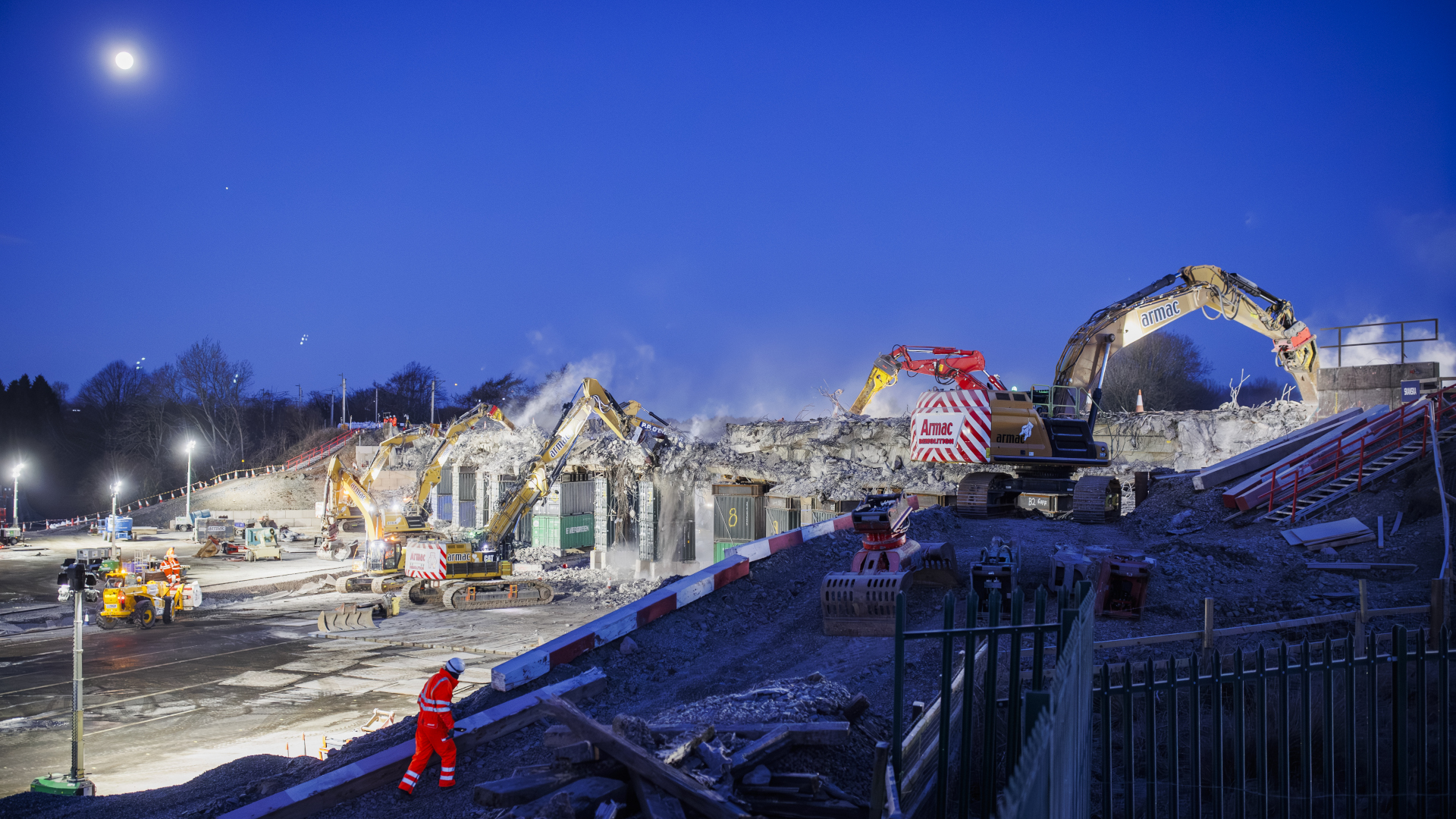 The team successfully complete the demolition of the former 60-year old structure