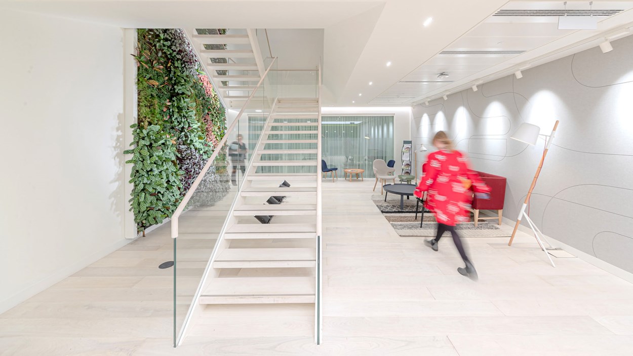 The reception at Skanska's London office, 51 Moorgate