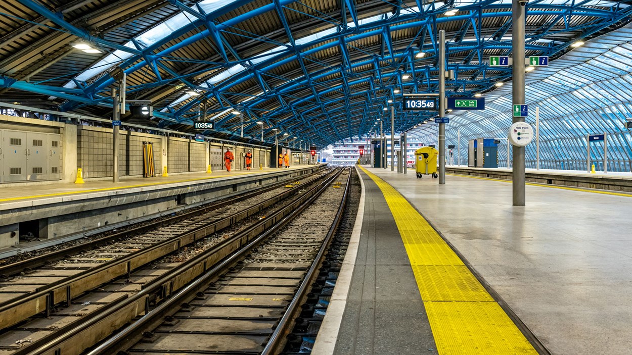 A new platform at Waterloo station, which was fitted out by Skanska