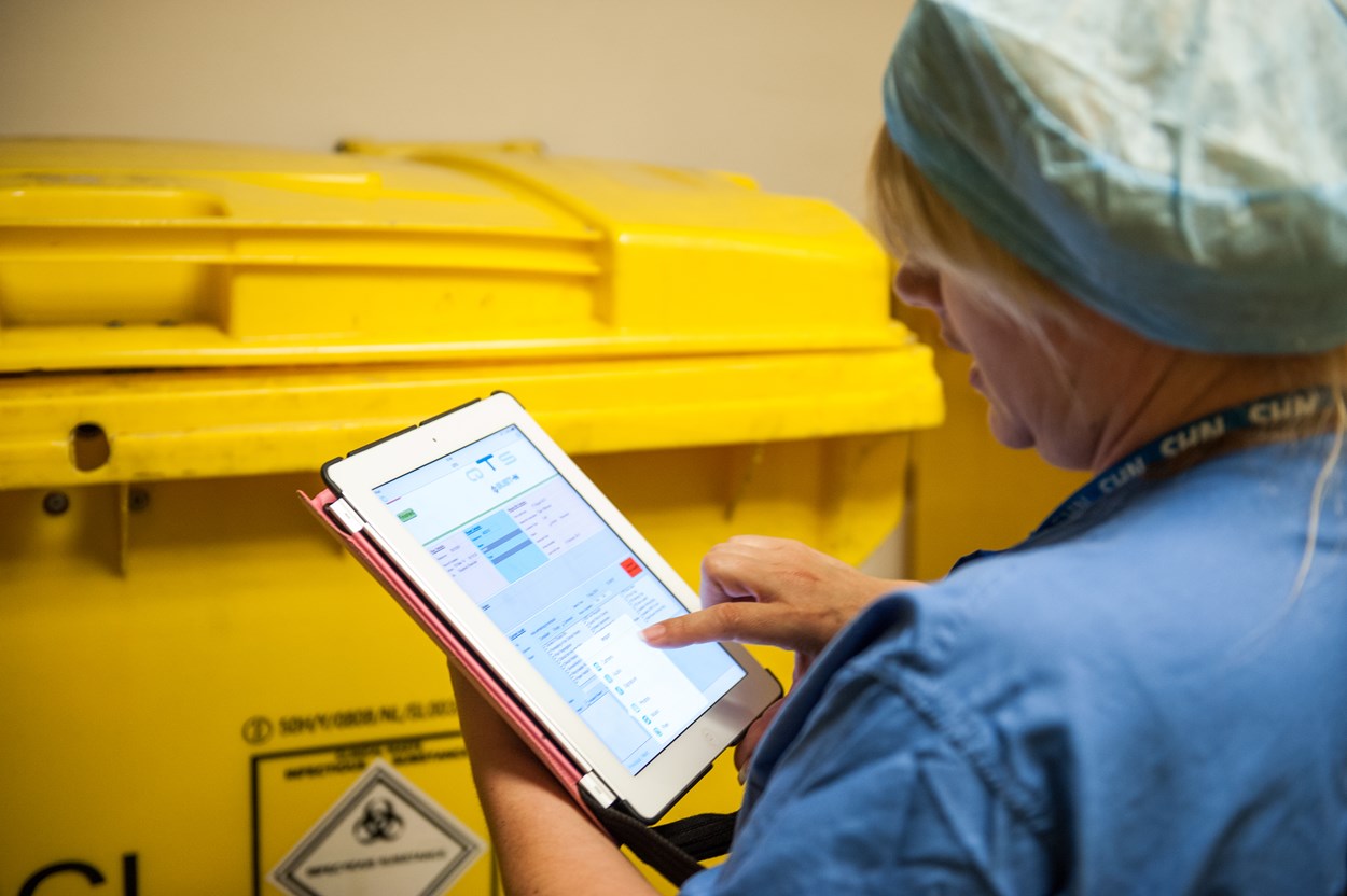 Waste-management-barts-hospital-ipad