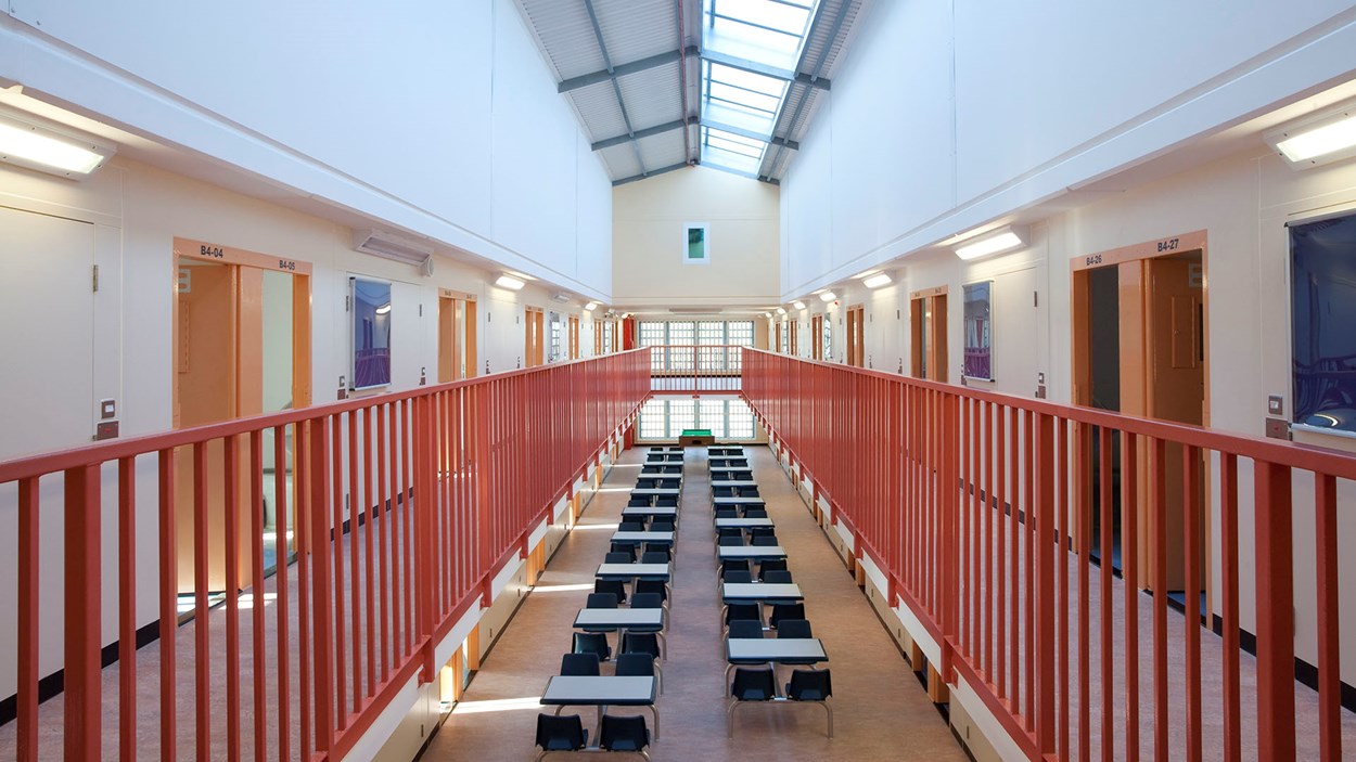 The interior of HMP Thameside, built by Skanska