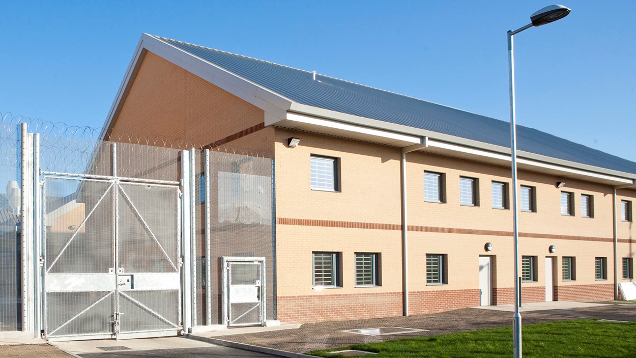 The exterior of the one of the buildings at HMP Thameside, built by Skanska