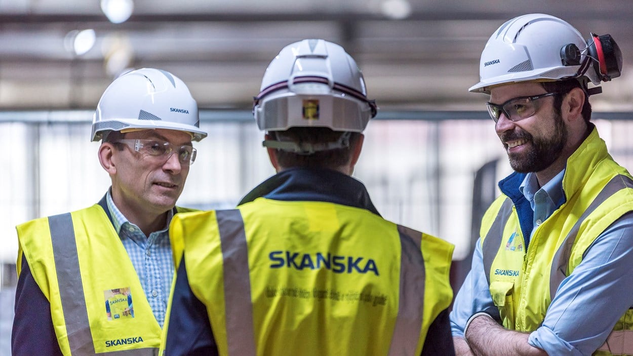 Skanska construction workers at a project