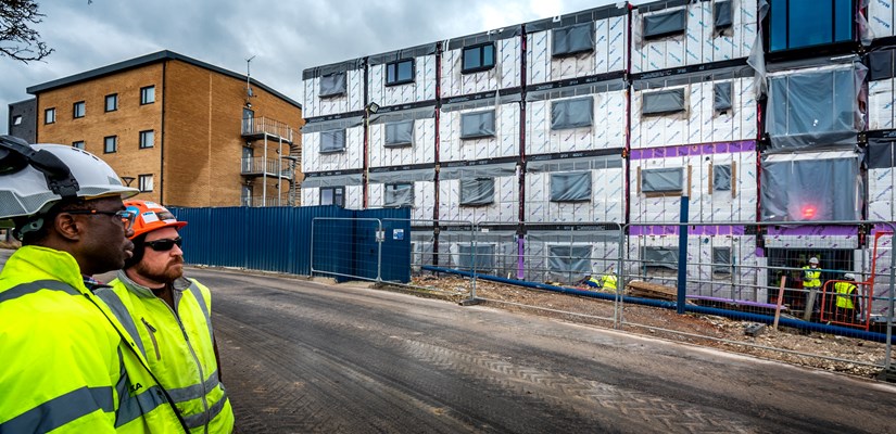 Modular accommodation will deliver almost 500 bed spaces at Worthy Down in trance 2 works. Modular accommodation will deliver almost 500 bed spaces at Worthy Down in trance 2 works.