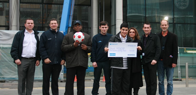 Nahil and Joel collect the cheque on behalf of Brent Mencap Nahil and Joel collect the cheque on behalf of Brent Mencap