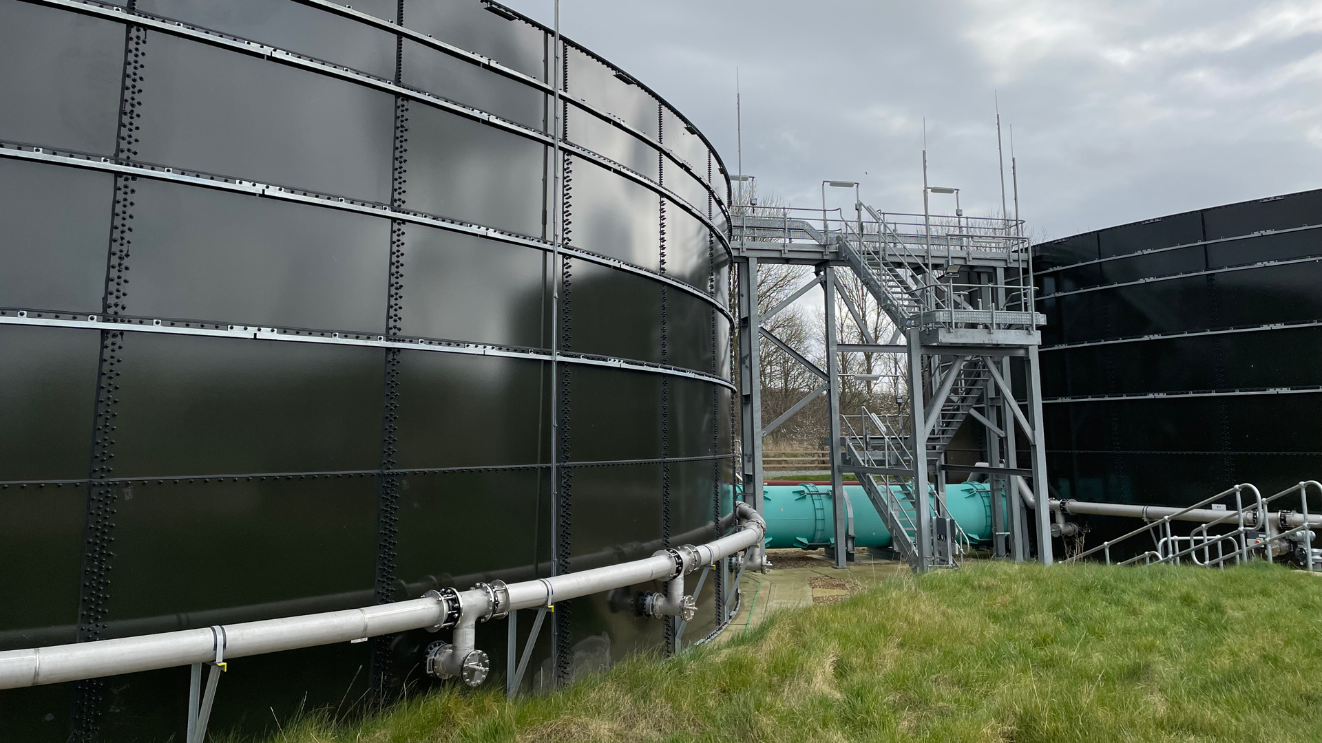Glass coated steel stormwater storage tanks