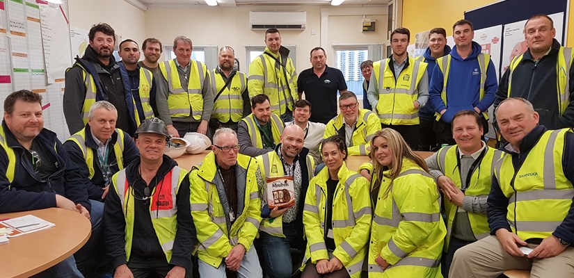 Project team members with the final donated Easter egg. Project team members with the final donated Easter egg.
