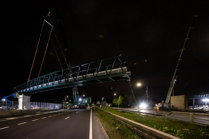 Connecting communities – new footbridge installed over A45