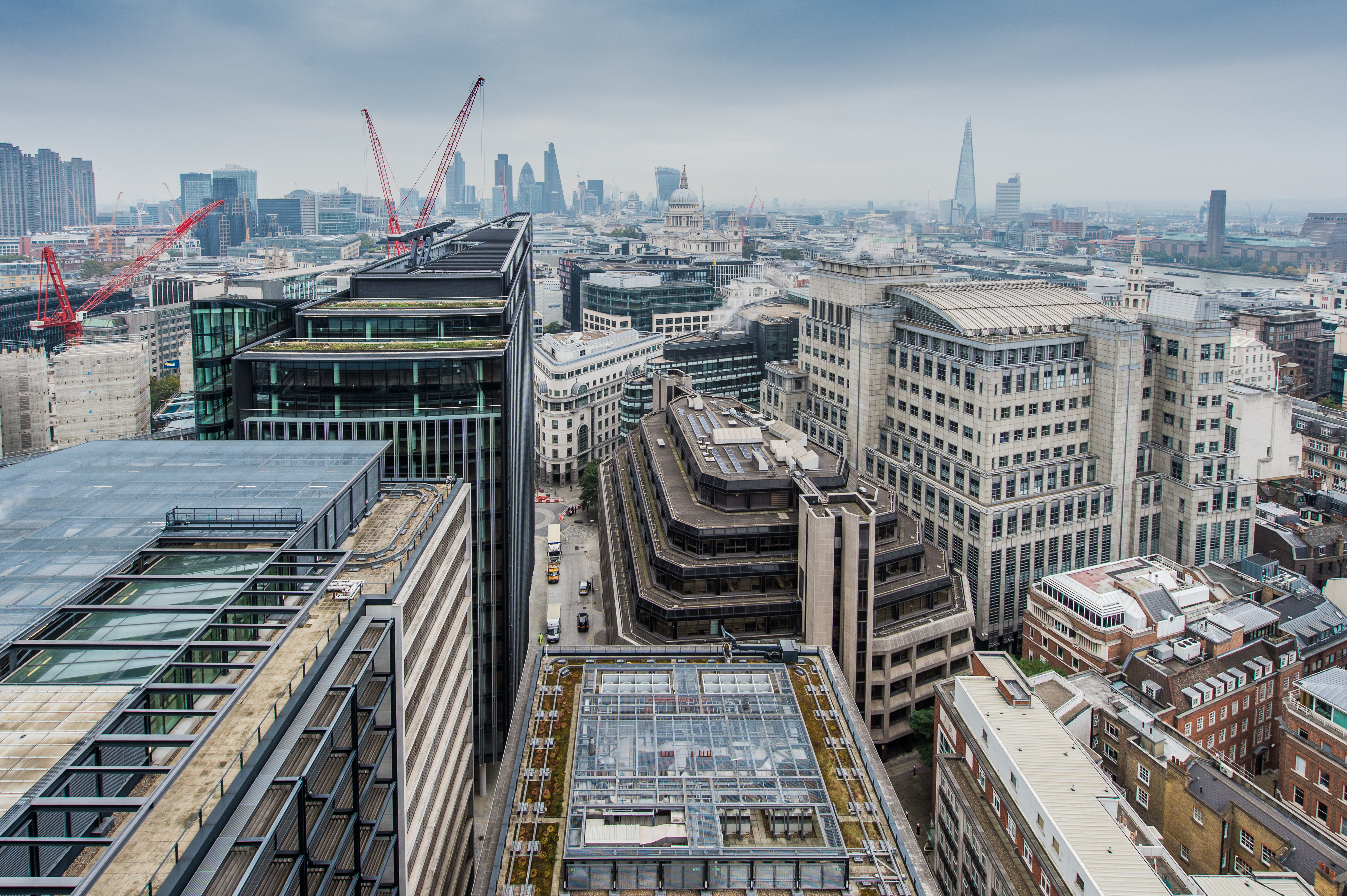View from the rooftop at One New Street Square