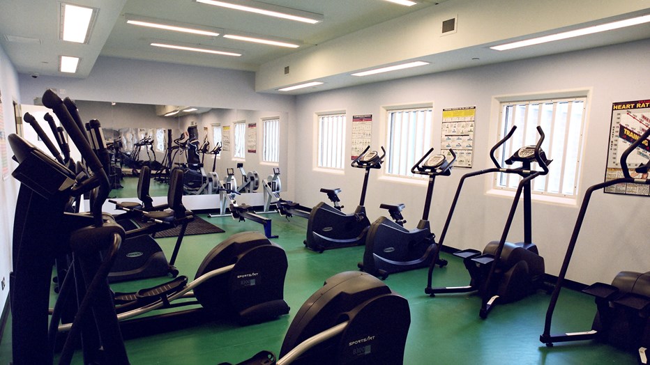 A fully equipped gym at the centre A fully equipped gym at the centre