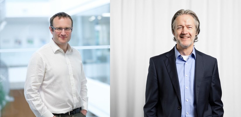 Adam Crossley new Skanska UK Executive Vice President Pictured (L-R): Adam Crossley and Harvey Francis