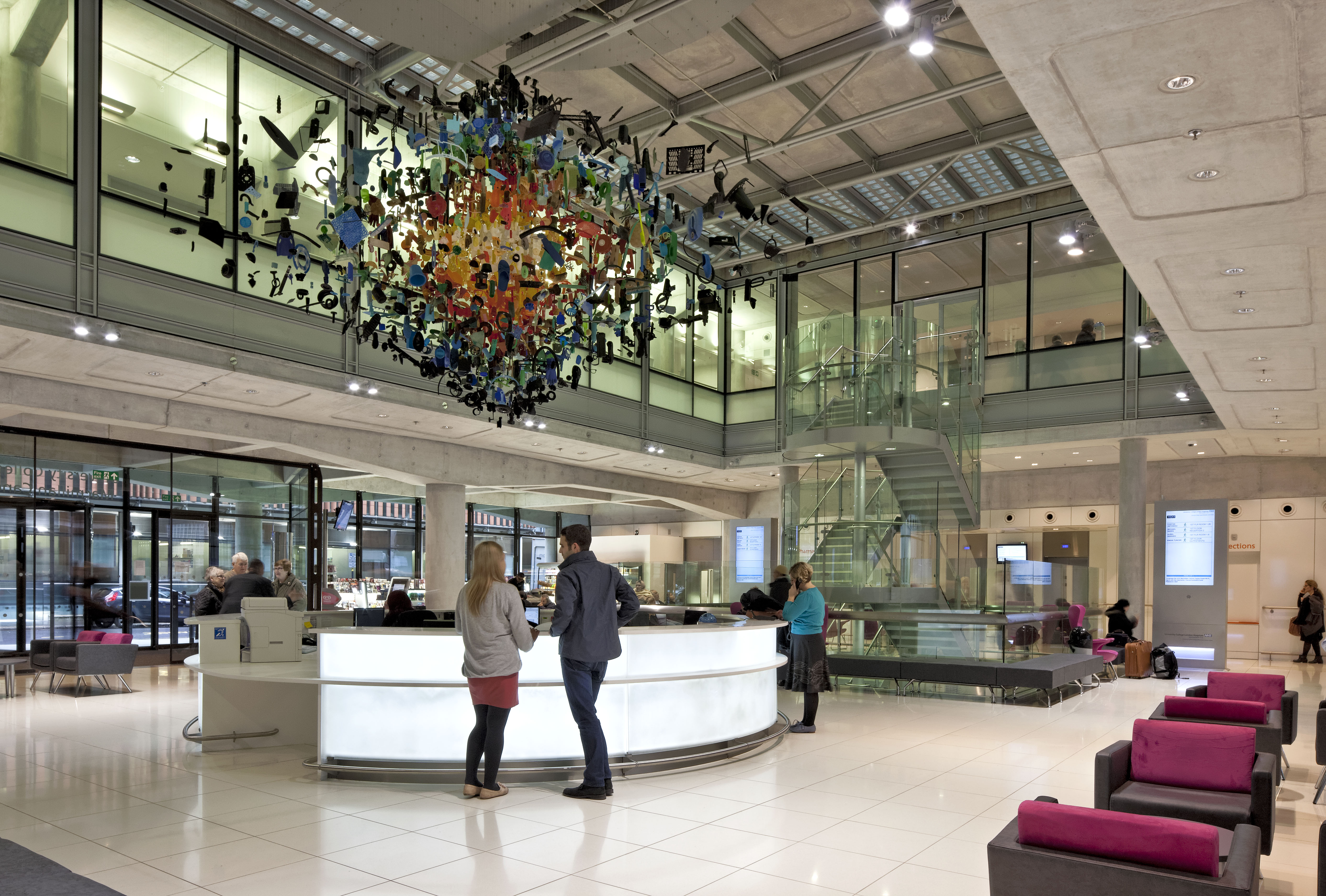 Reception at University College Hospital Macmillan Cancer Centre