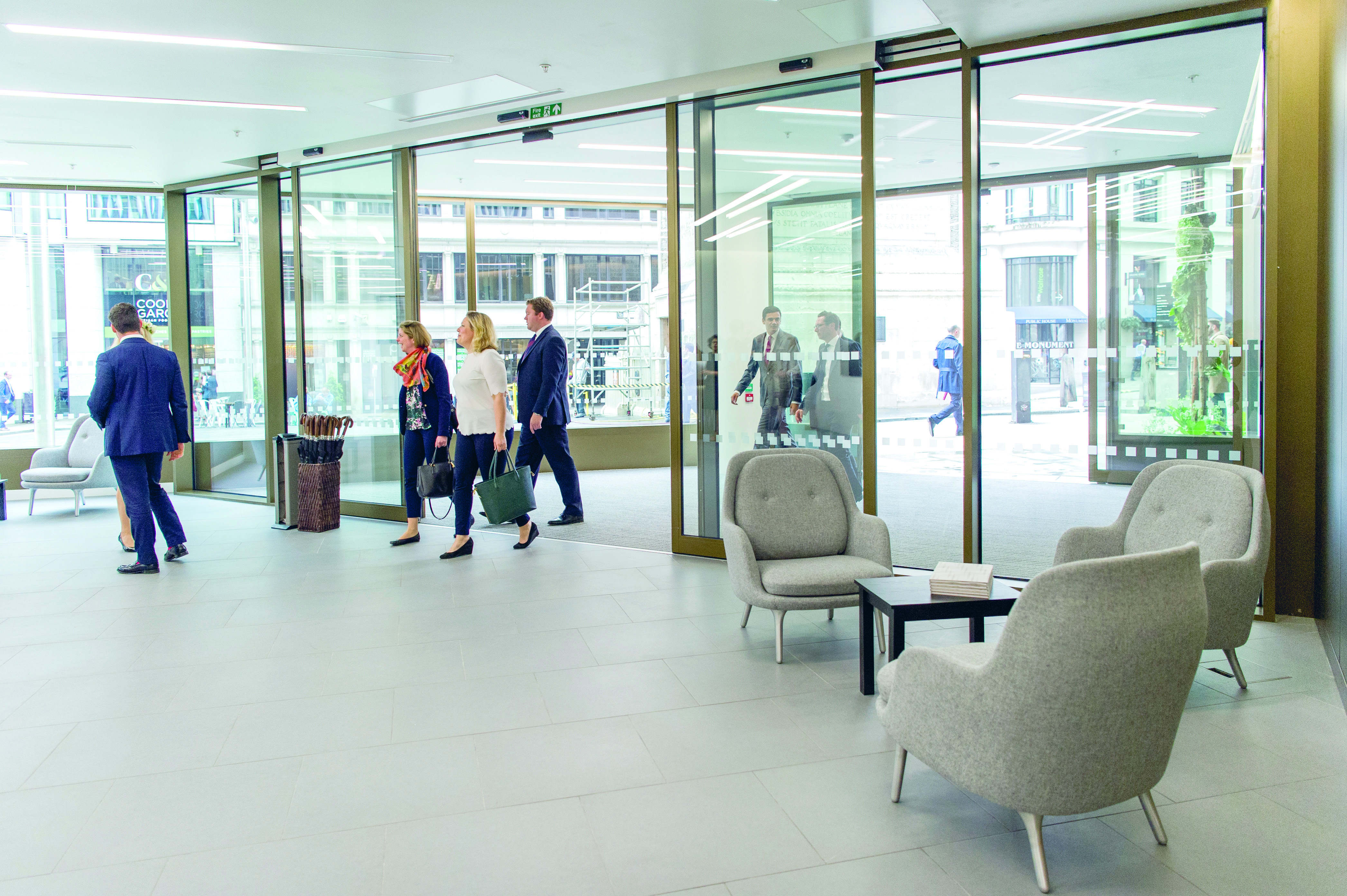 The reception area in The Monument Building