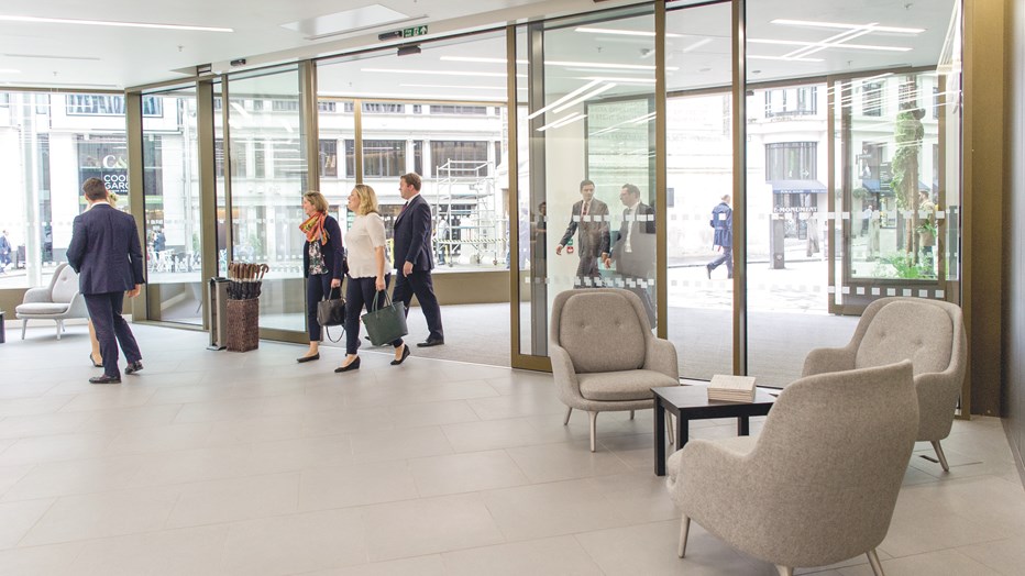 The reception area in The Monument Building The reception area in The Monument Building
