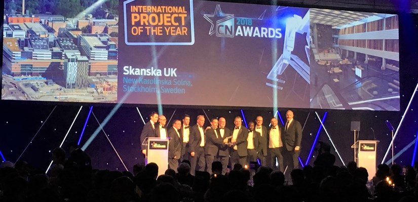 Skanska won in the International Project of the Year category for the New Karolinska Solna hospital. Skanska won in the International Project of the Year category for the New Karolinska Solna hospital.