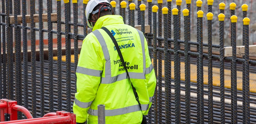 Person on construction site