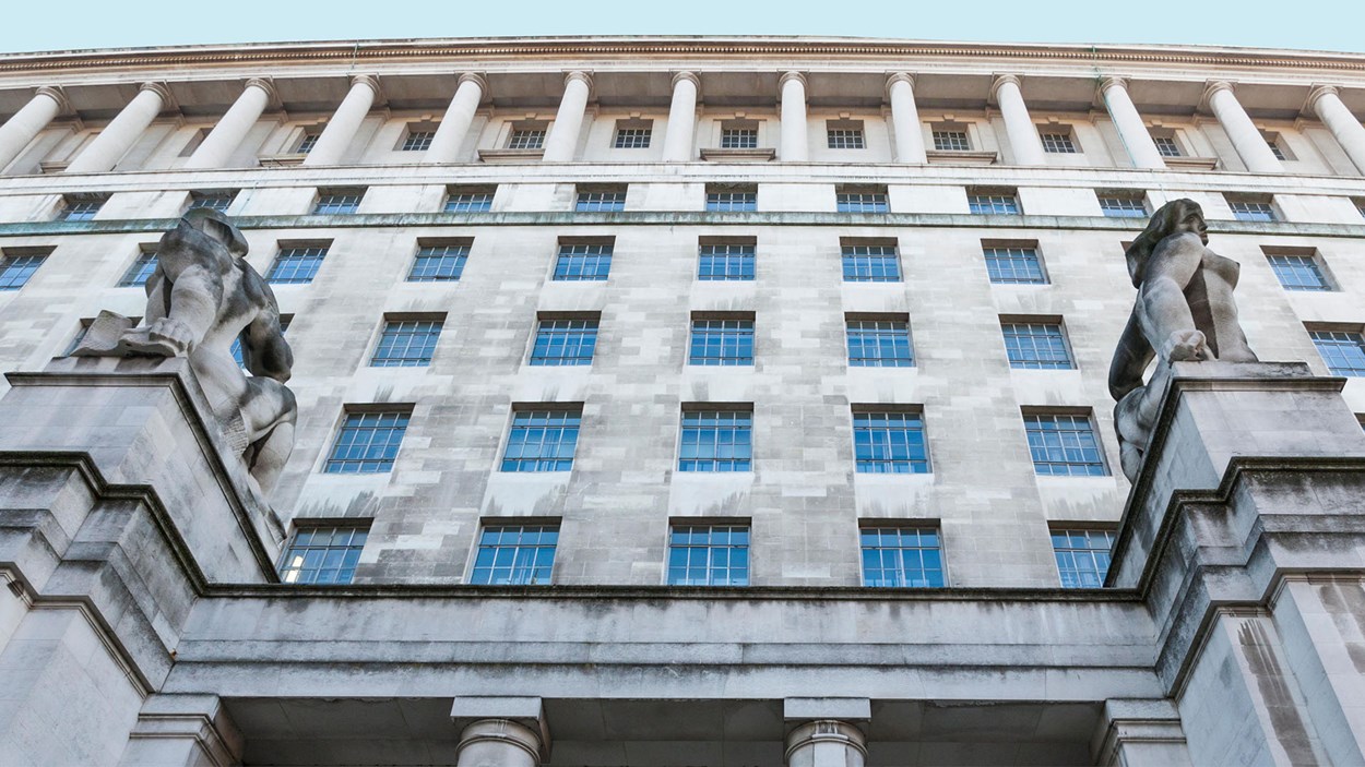 The front of the Ministry of Defence in Whitehall