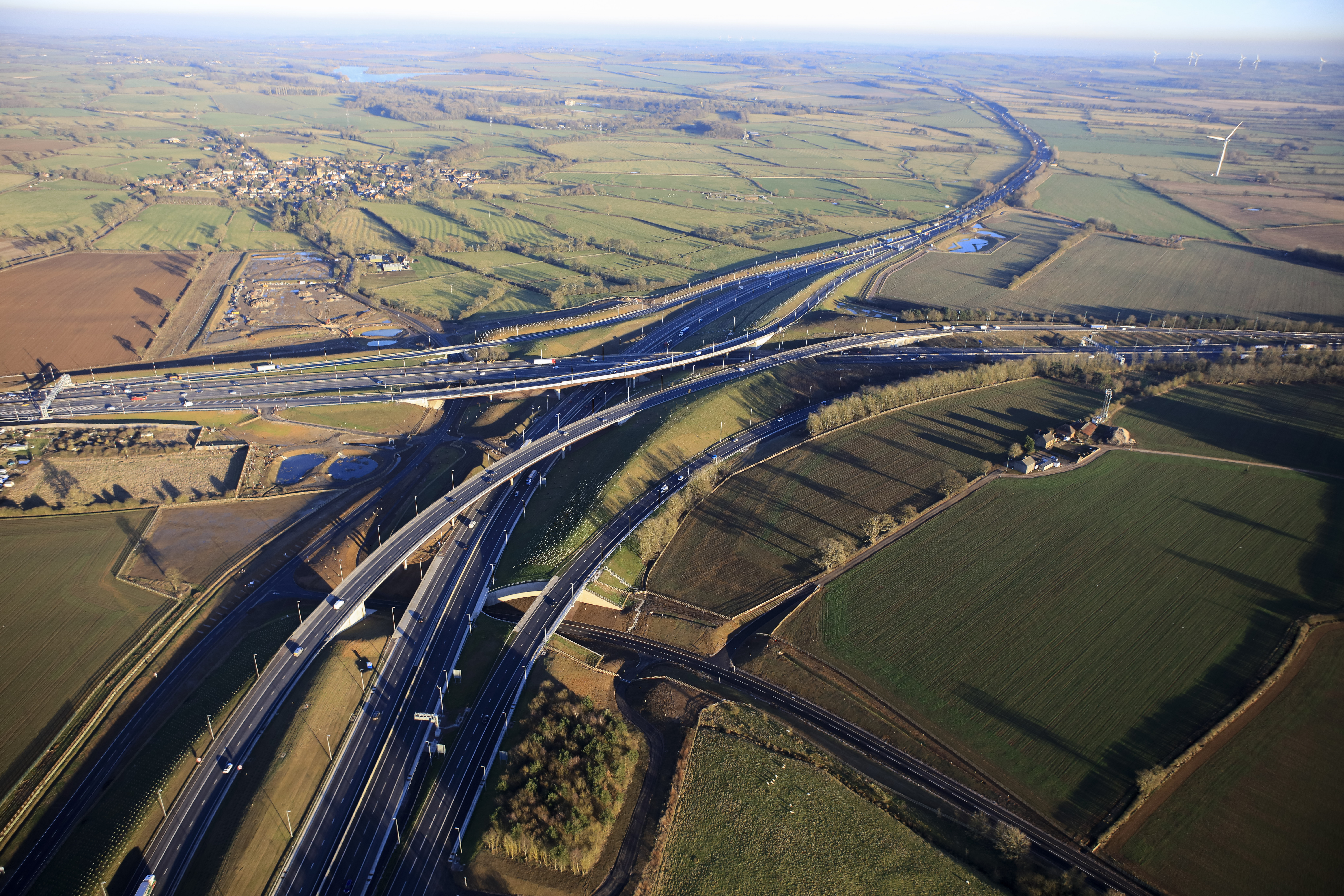 M1 Junction 19 looking east