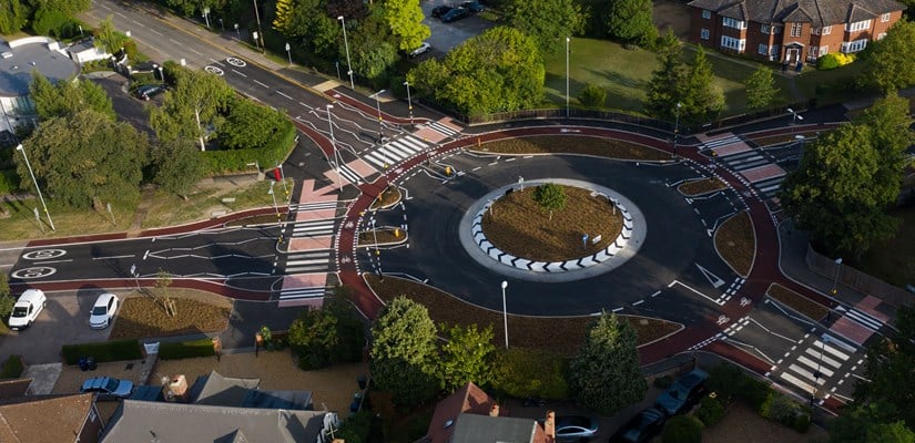A birds' eye view of the redesigned roundabout - image 1