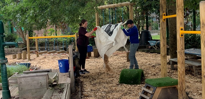 Helping out at Mayflower Primary School Helping out at Mayflower Primary School