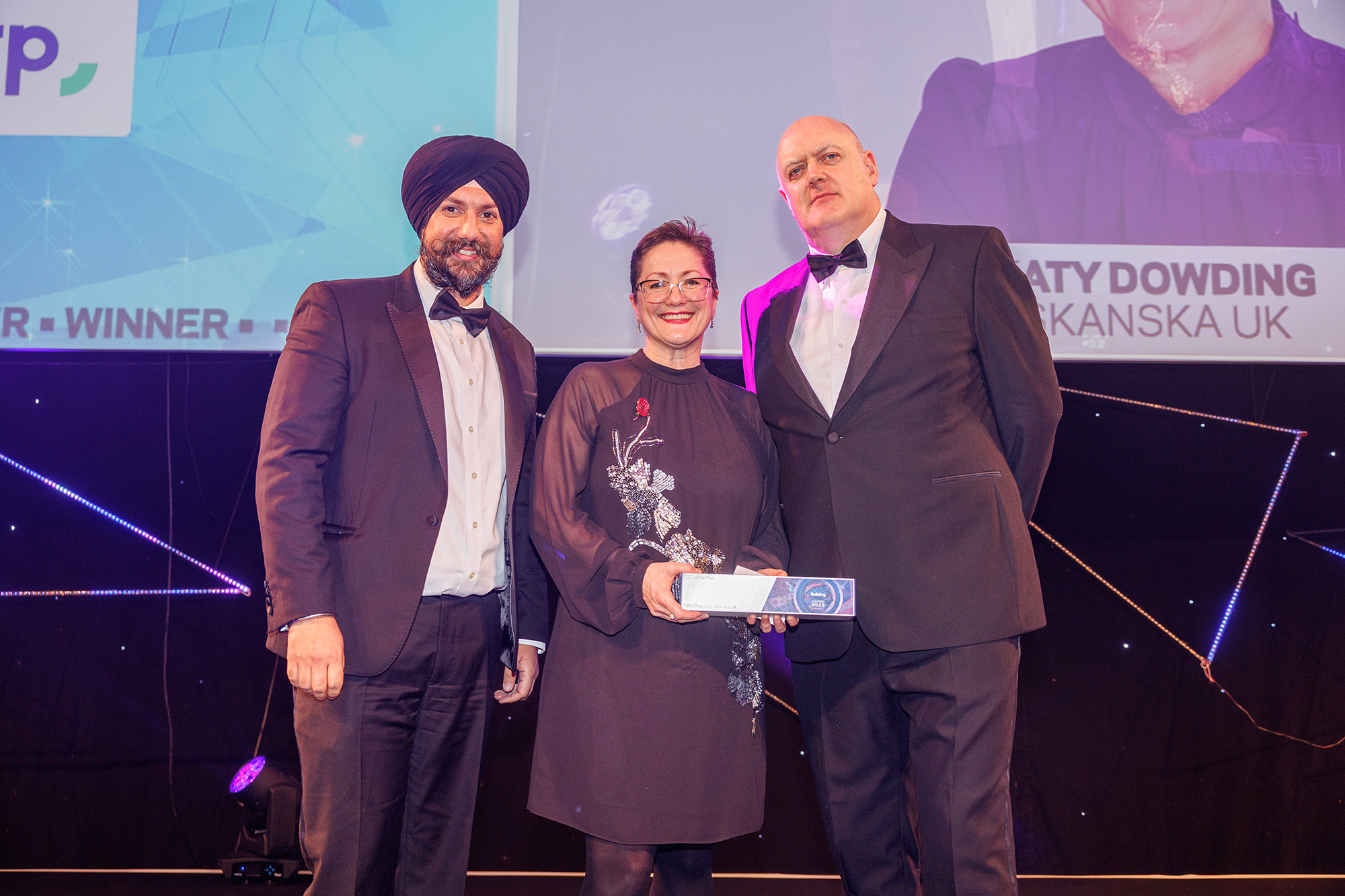 A person receiving an award