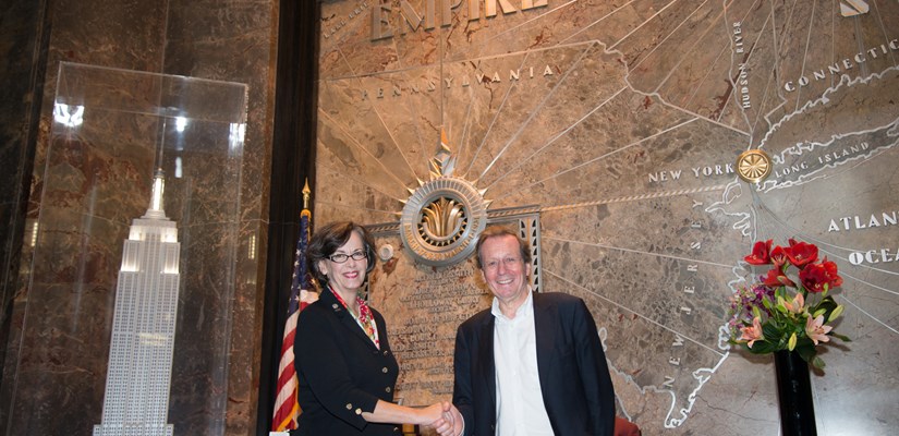 Skanska UK's Bristol2015 sponsorship was sealed by Beth Heider and George Ferguson at our Empire State Building office in New York. Skanska UK's Bristol2015 sponsorship was sealed by Beth Heider and George Ferguson at our Empire State Building office in New York.