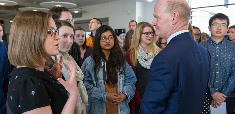 Minister David Willetts meets students at Bath Spa University Minister David Willetts meets students at Bath Spa University