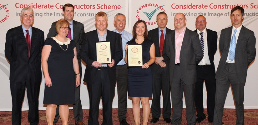 The project team pick up their award The project team pick up their award
