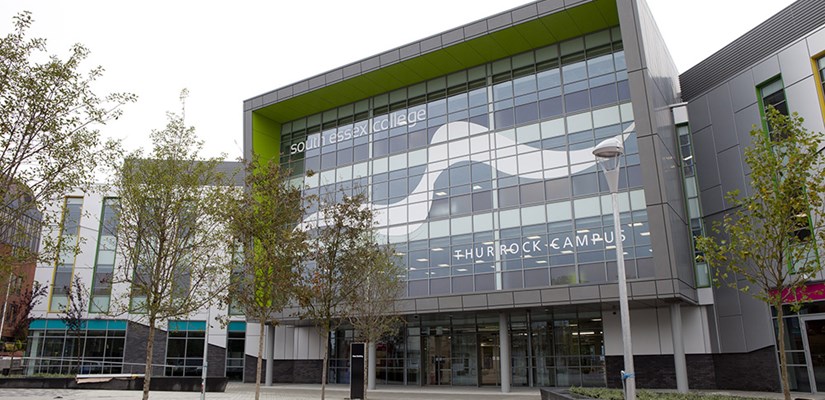 Outside the new college Outside the new college