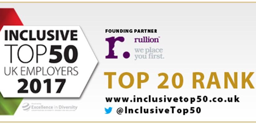 Skanska ranked 13th in UK top 50 inclusive list Skanska ranked 13th in UK top 50 inclusive list