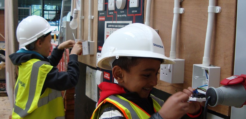 Children at the College of North West London stand Children at the College of North West London stand