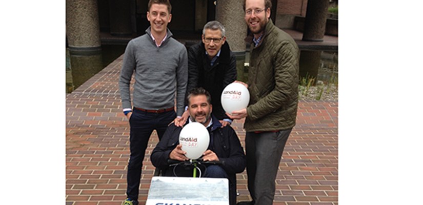 The fundraising efforts culminated in a pedal car rally around Barbican on Monday 19 October, in our ‘Workplaces by Skanska’ pedal car The fundraising efforts culminated in a pedal car rally around Barbican on Monday 19 October, in our ‘Workplaces by Skanska’ pedal car