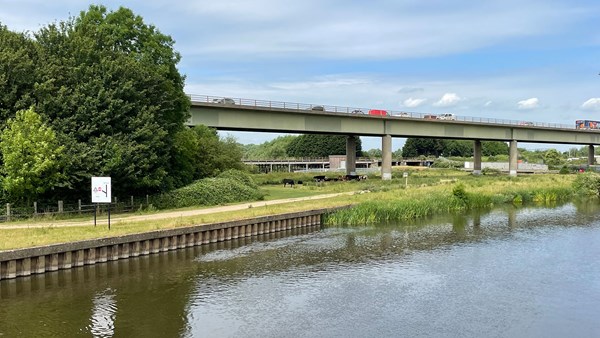 A bridge besides water.